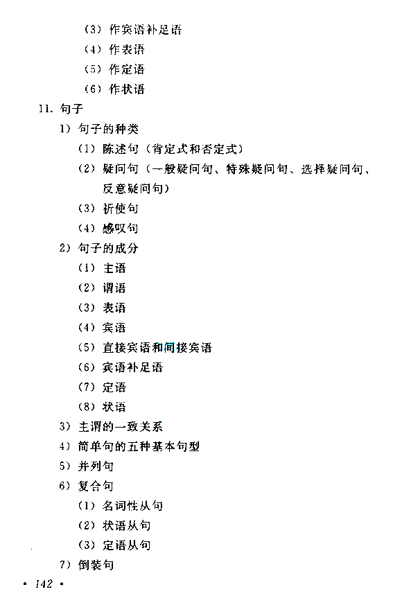 2015年成人高考高起點《英語》考試大綱