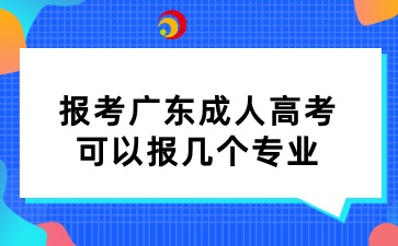 報考廣東成人高考可以報幾個專業(yè)